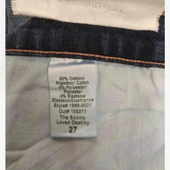 Current Elliott Distressed Skinny Jeans Size 27 - Picture 8 of 11